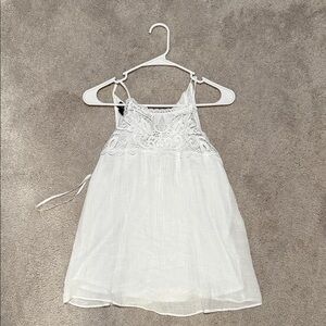 A. Byer White Lace Blouse